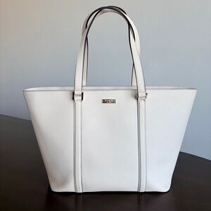 Kate Spade Clock Tower Newbury Lane Dally Large Tote Purse Bag Eggshell Neutral